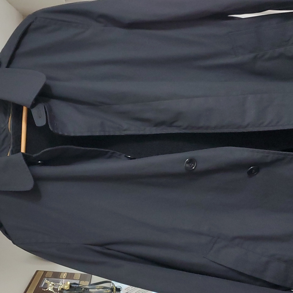 Men's Navy Blue trenchcoat with lining